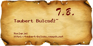Taubert Bulcsú névjegykártya